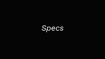 Spécifications techniques