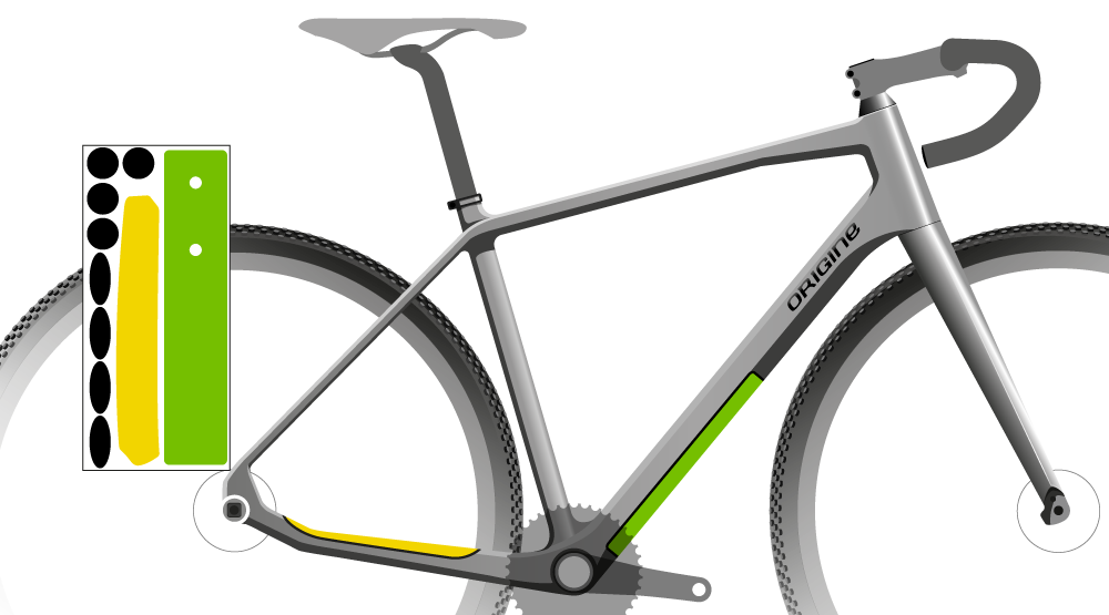 Film protection transparent Vélo Gravel 380 microns