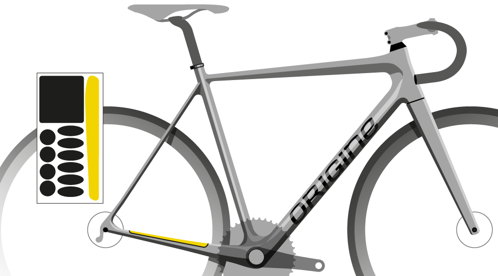 Film protection transparent Vélo Route 380 microns