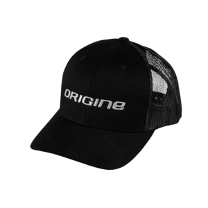 Black trucker cap